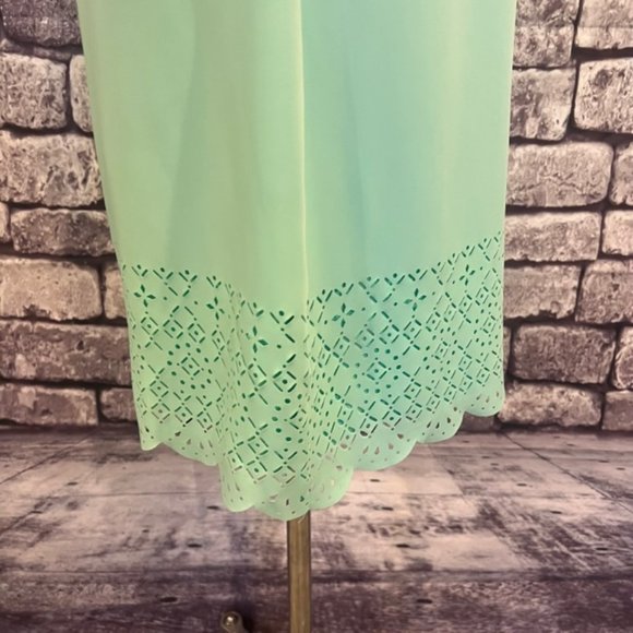 White House Black Market Green Sleeveless Dress Size 6 - Picture 8 of 9